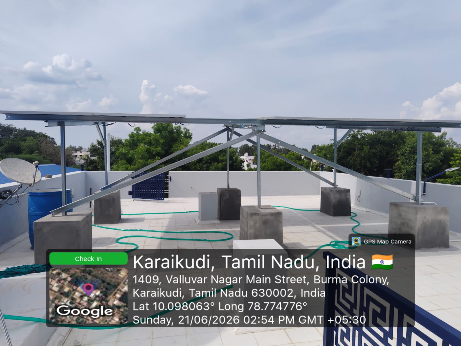 Solar Panel Mounting Structure Installation Karaikudi