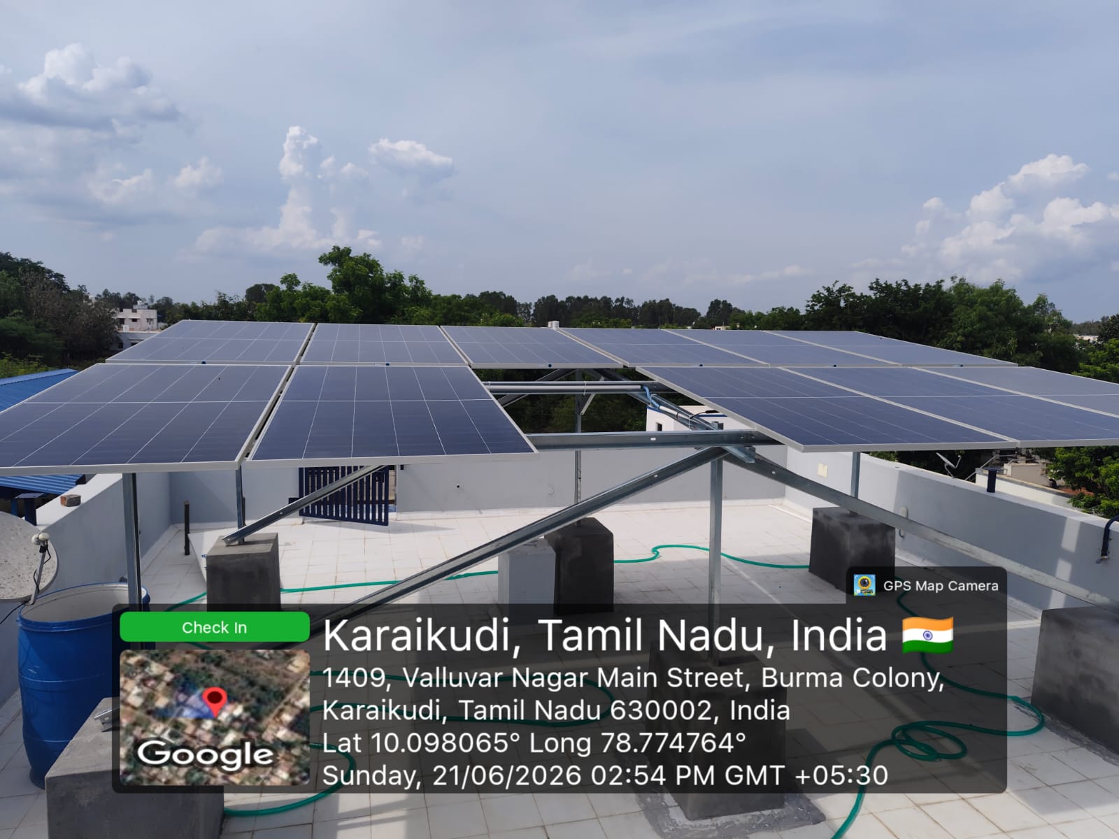 Rooftop Solar Panel Installation Burma Colony Karaikudi