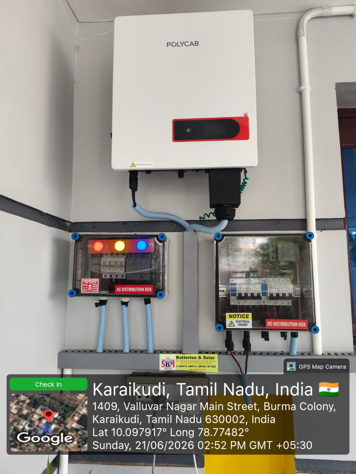 Polycab On-Grid Solar Inverter Installation Karaikudi